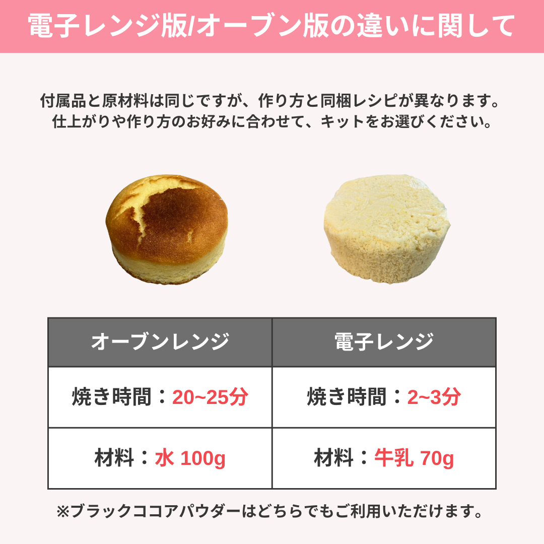【バレンタインに！】ブラックココアパウダー付き🤎ケーキキット